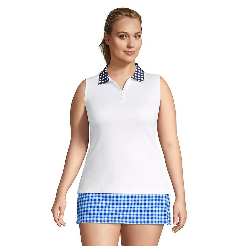 Draper James x Lands' End Women's Sleeveless Supima Polo Shirt