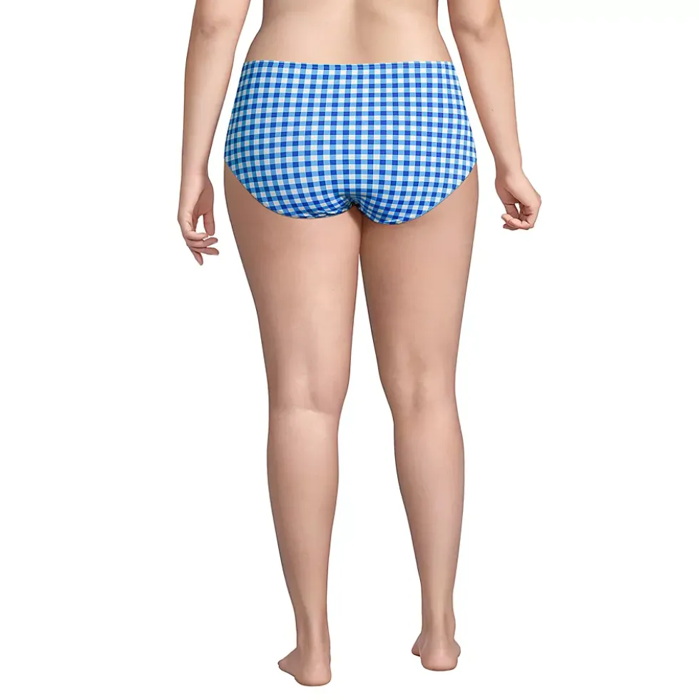 Draper James x Lands' End Women's Plus Size Chlorine Resistant Retro High Waisted Bikini Bottoms
