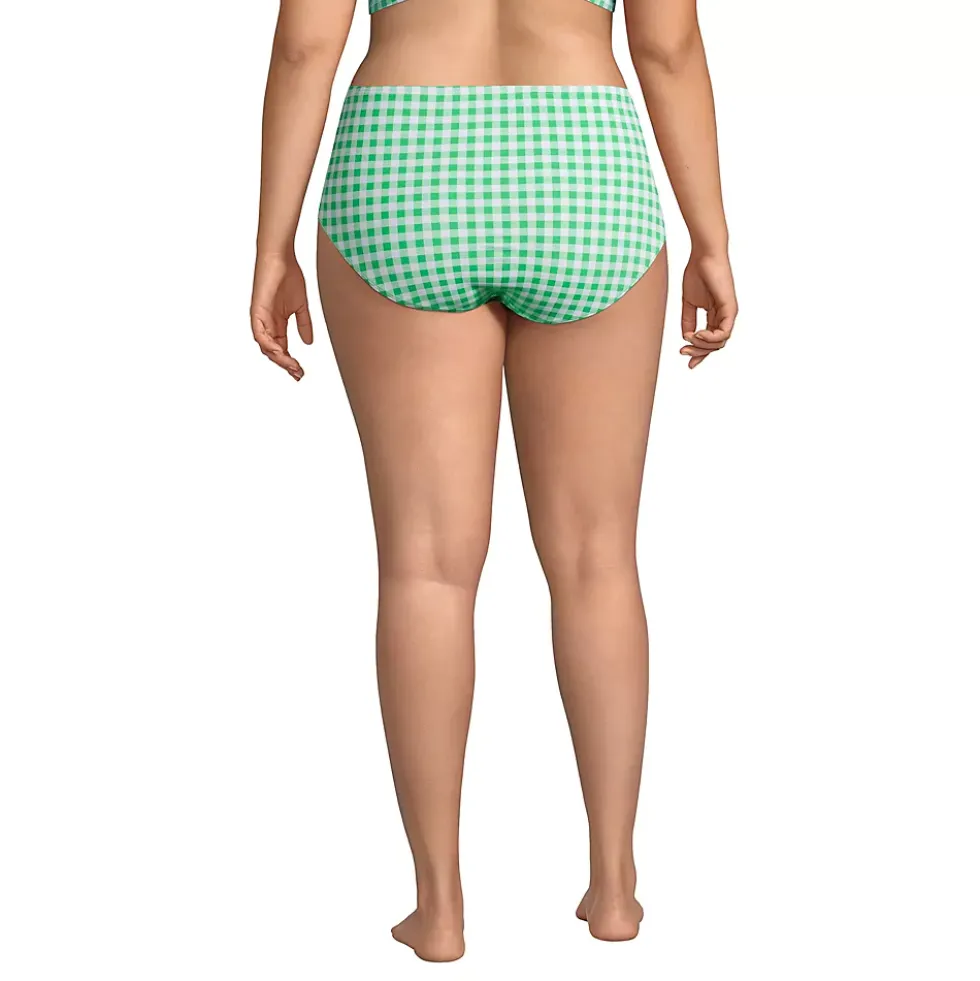 Draper James x Lands' End Women's Plus Size Chlorine Resistant Retro High Waisted Bikini Bottoms