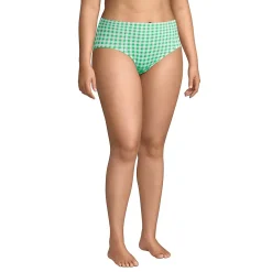 Draper James x Lands' End Women's Plus Size Chlorine Resistant Retro High Waisted Bikini Bottoms