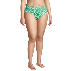 Draper James x Lands' End Women's Plus Size Chlorine Resistant Retro High Waisted Bikini Bottoms