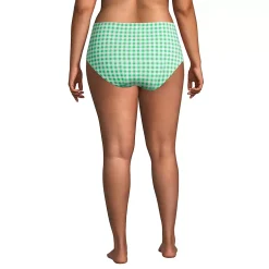 Draper James x Lands' End Women's Plus Size Chlorine Resistant Retro High Waisted Bikini Bottoms