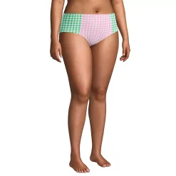Draper James x Lands' End Women's Plus Size Chlorine Resistant Retro High Waisted Bikini Bottoms