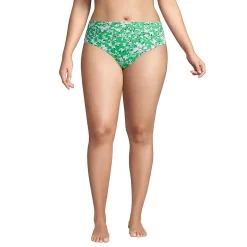 Draper James x Lands' End Women's Plus Size Chlorine Resistant Retro High Waisted Bikini Bottoms