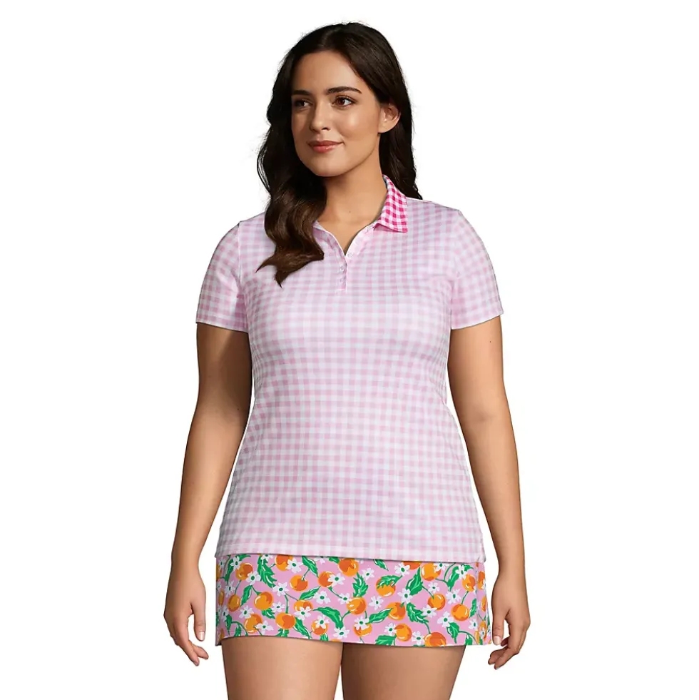 Draper James x Lands' End Women's Short Sleeve Supima Polo Shirt