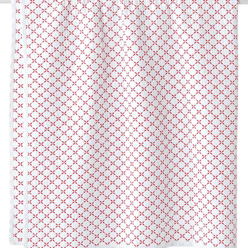 Embroidered Diamond Double Voile Quilt