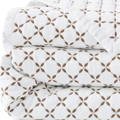 Embroidered Diamond Double Voile Quilt