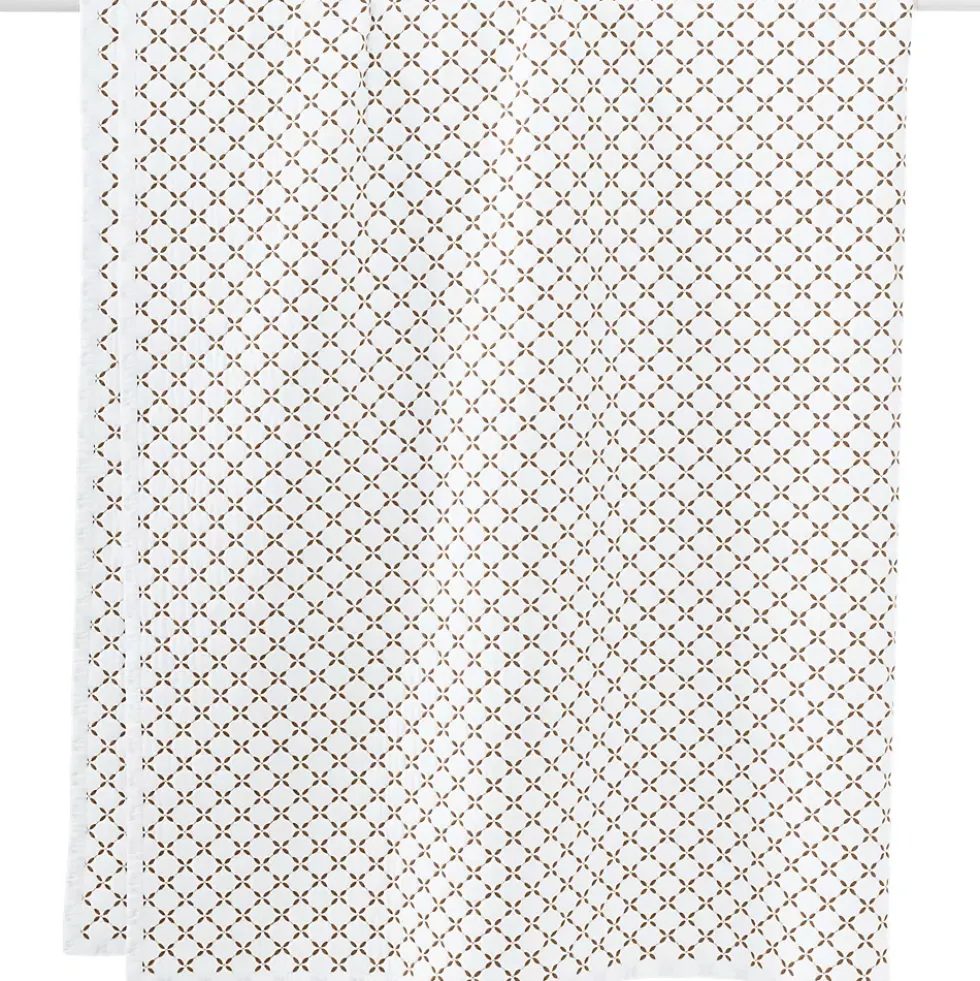 Embroidered Diamond Double Voile Quilt