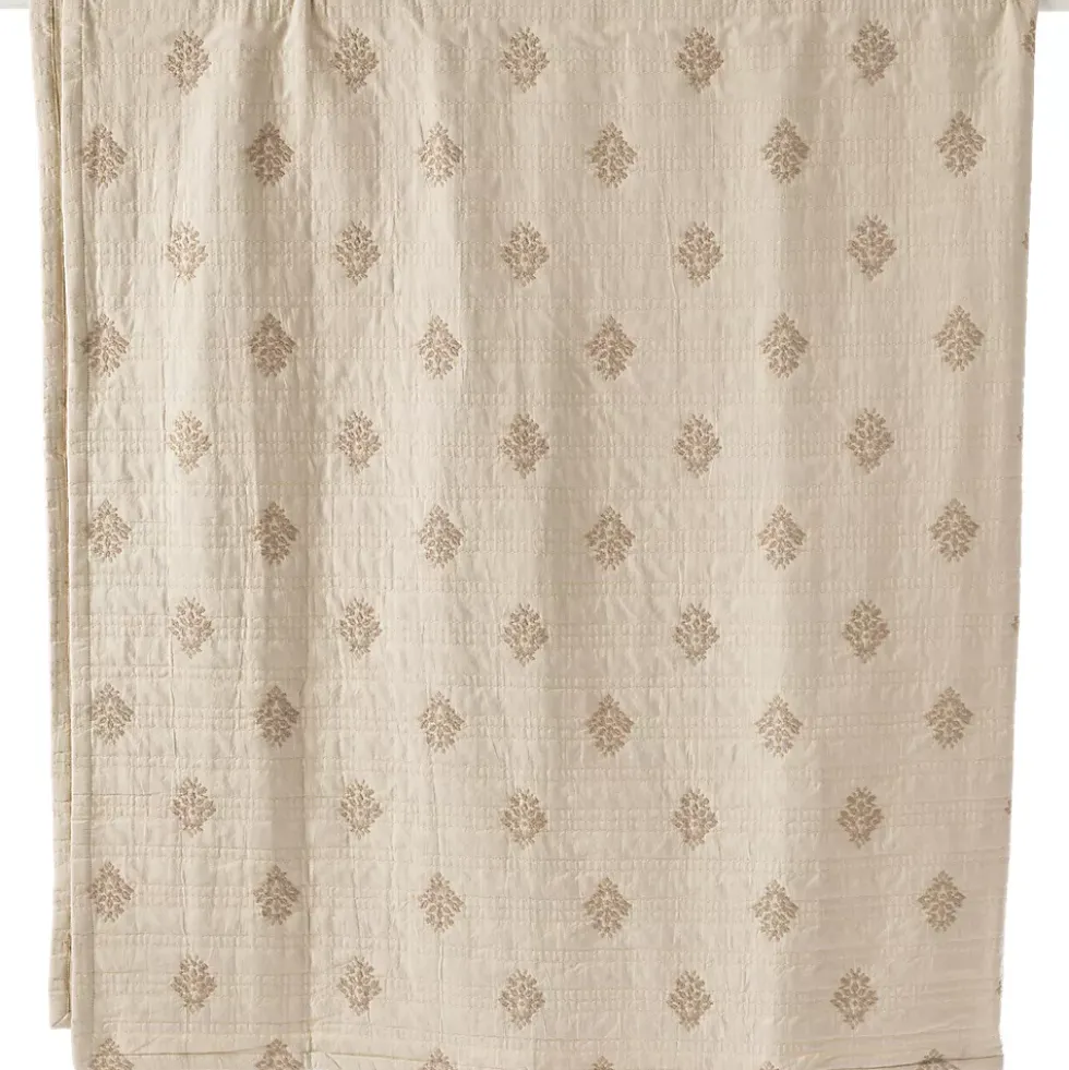 Embroidered Matelasse Bed Coverlet