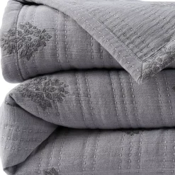 Embroidered Matelasse Bed Coverlet