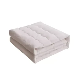 Farm to Home Organic Cotton Classic Wavy Channel Down Alternative Mattress Pad