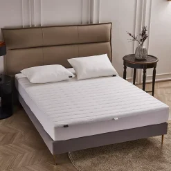 Farm to Home Organic Cotton Classic Wavy Channel Down Alternative Mattress Pad