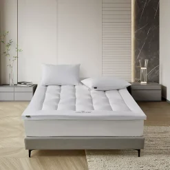 Farm to Home Organic Cotton 2" Gusseted Down Alternative Mattress Topper
