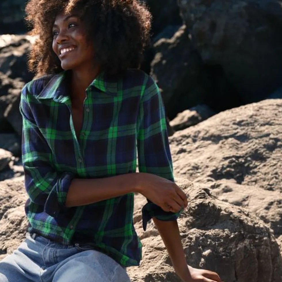 Flannel Boyfriend Long Sleeve Shirt