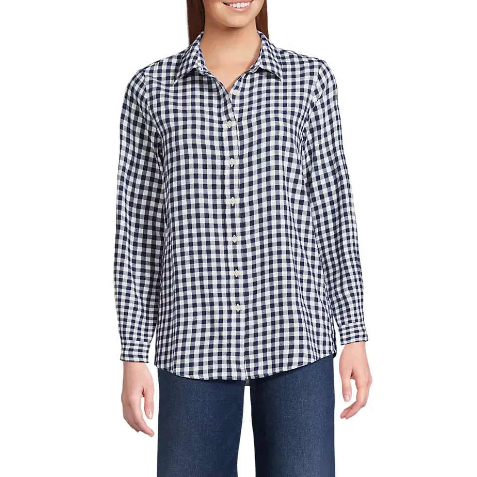 Flannel Boyfriend Long Sleeve Shirt