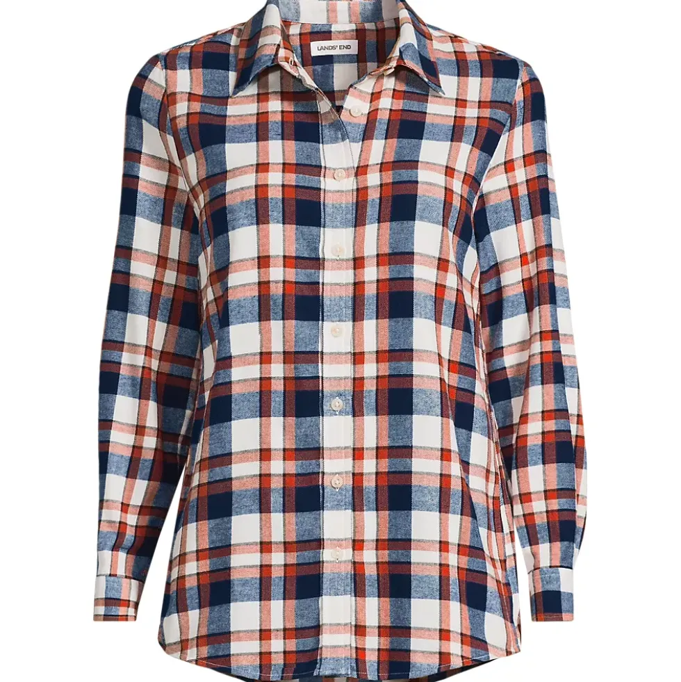 Flannel Boyfriend Long Sleeve Shirt