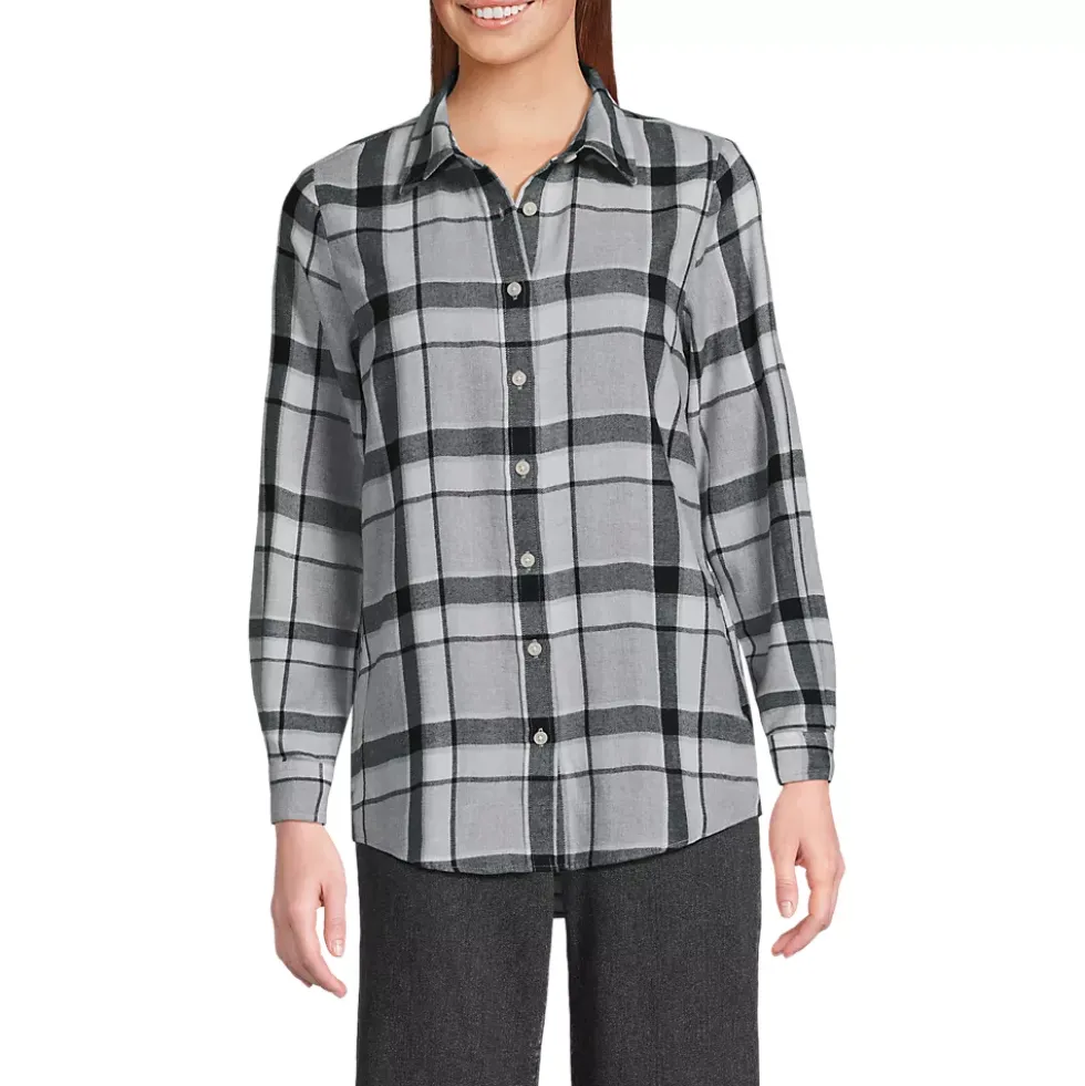 Flannel Boyfriend Long Sleeve Shirt