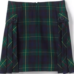 Girls Above the Knee Plaid Side Pleat Skort
