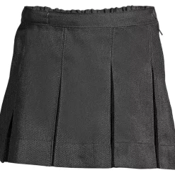 Girls Above the Knee Solid Box Pleat Skirt