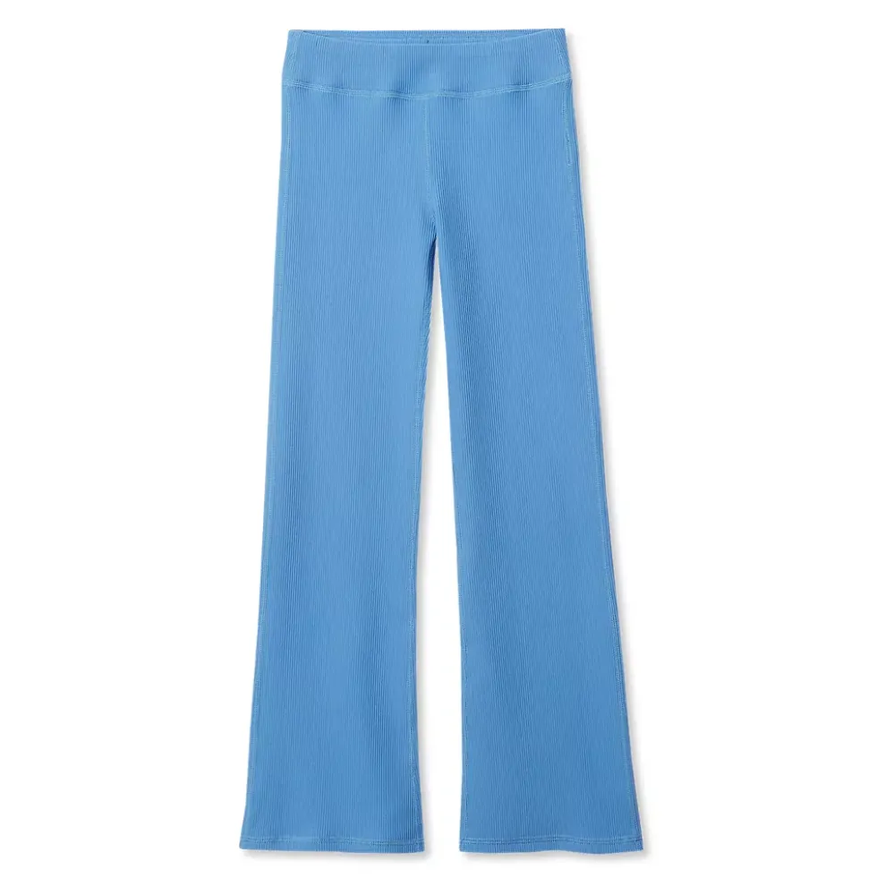Girls Active Flare Ribbed Leggings