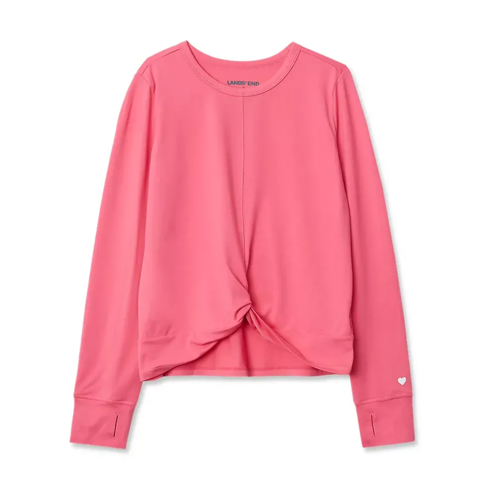 Girls Active Long Sleeve Twist Top