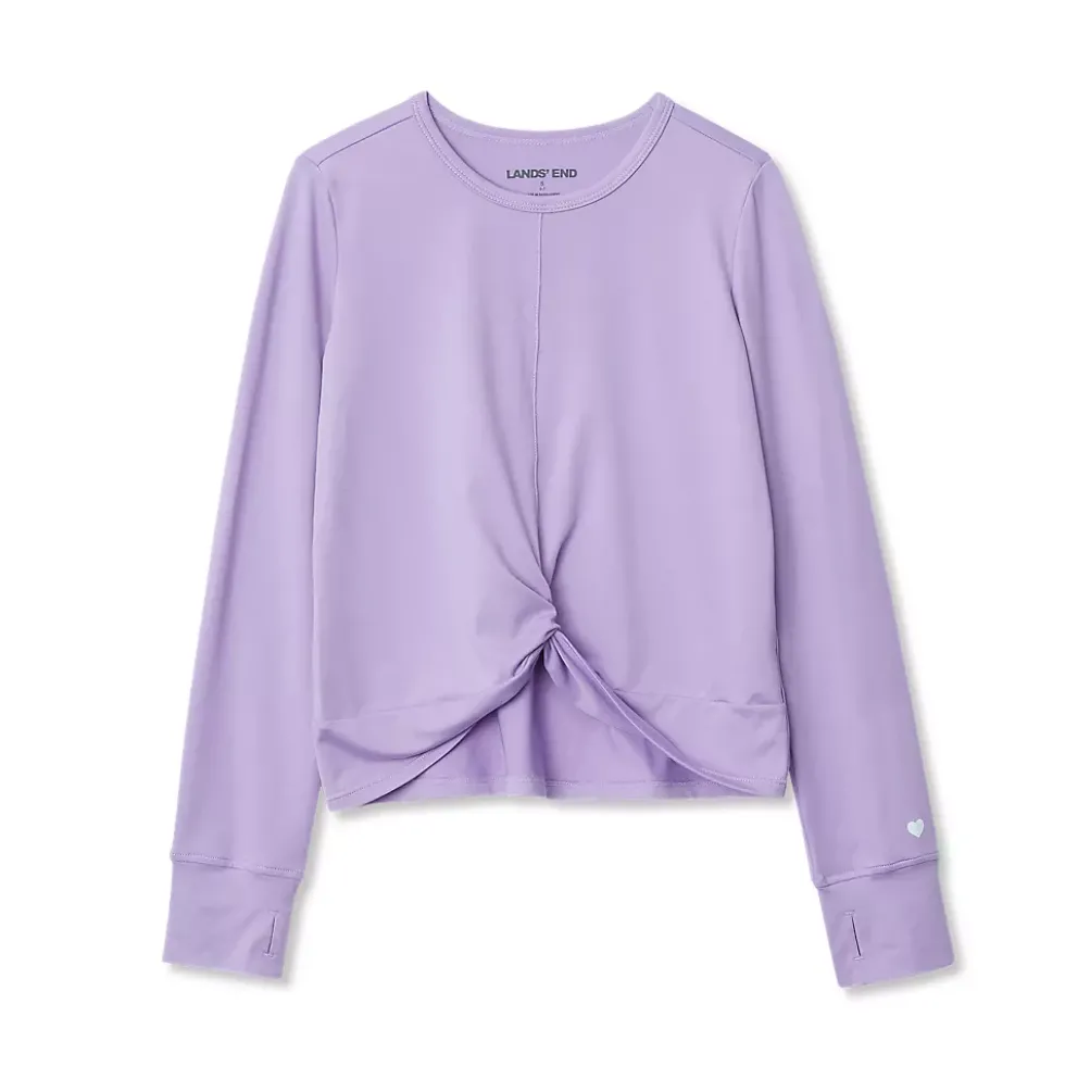 Girls Active Long Sleeve Twist Top