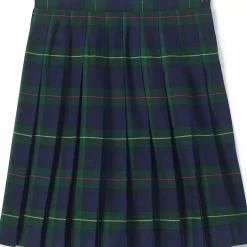 Girls Below The Knee Plaid Pleated Skirt