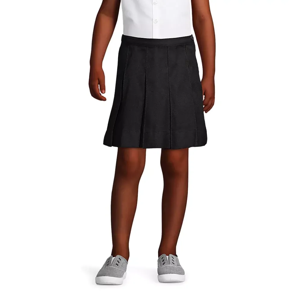 Girls Box Pleat Skirt Above the Knee