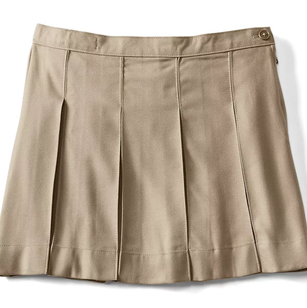 Girls Box Pleat Skirt Above the Knee