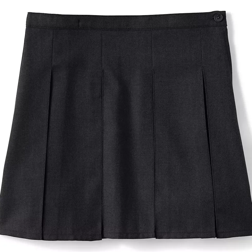 Girls Box Pleat Skirt Top of Knee