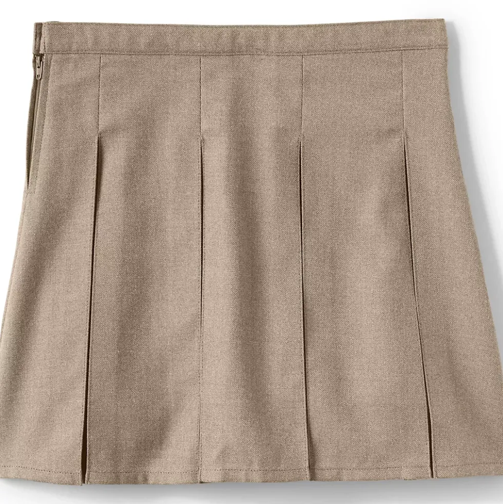 Girls Box Pleat Skirt Top of Knee