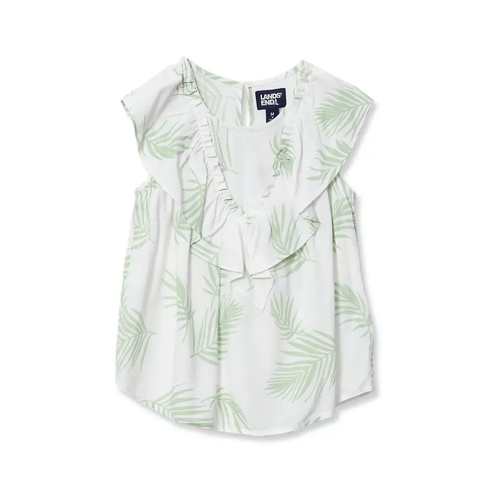 Girls Breezy V-Neck Ruffle Top