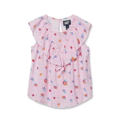 Girls Breezy V-Neck Ruffle Top
