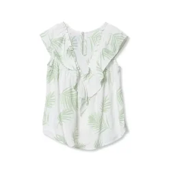 Girls Breezy V-Neck Ruffle Top