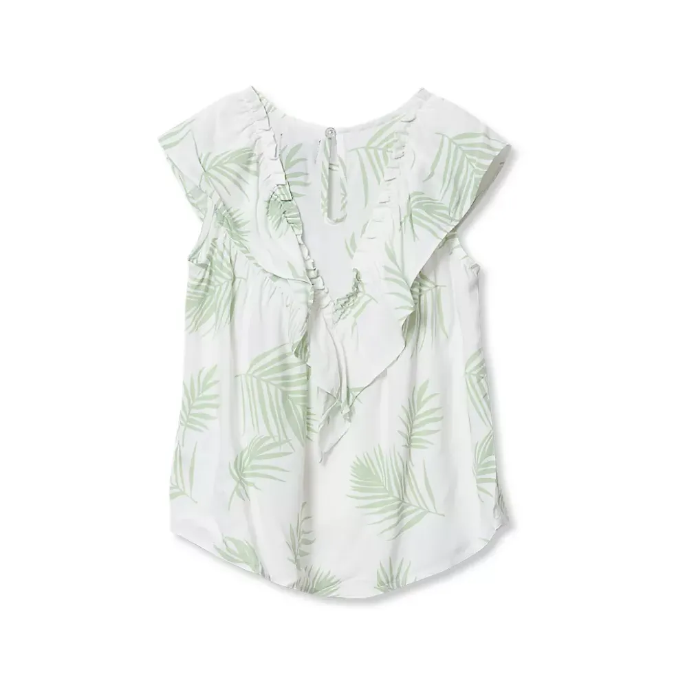 Girls Breezy V-Neck Ruffle Top