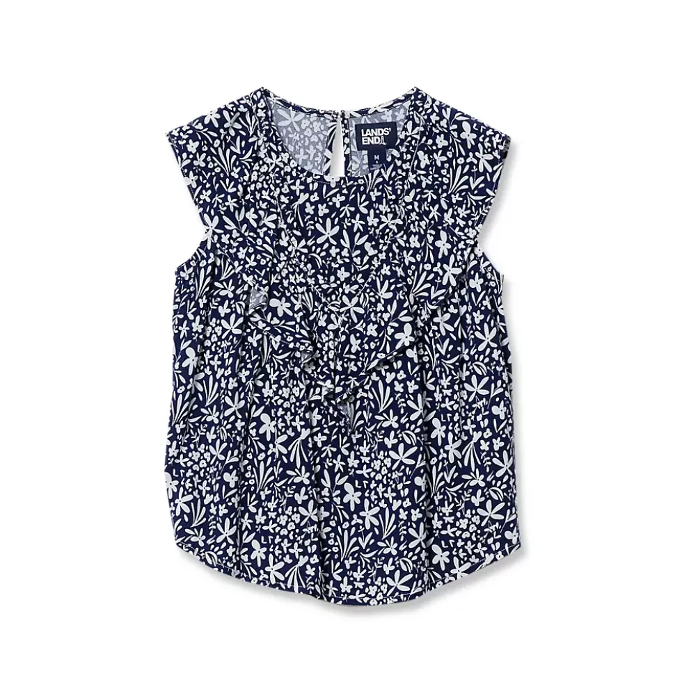 Girls Breezy V-Neck Ruffle Top