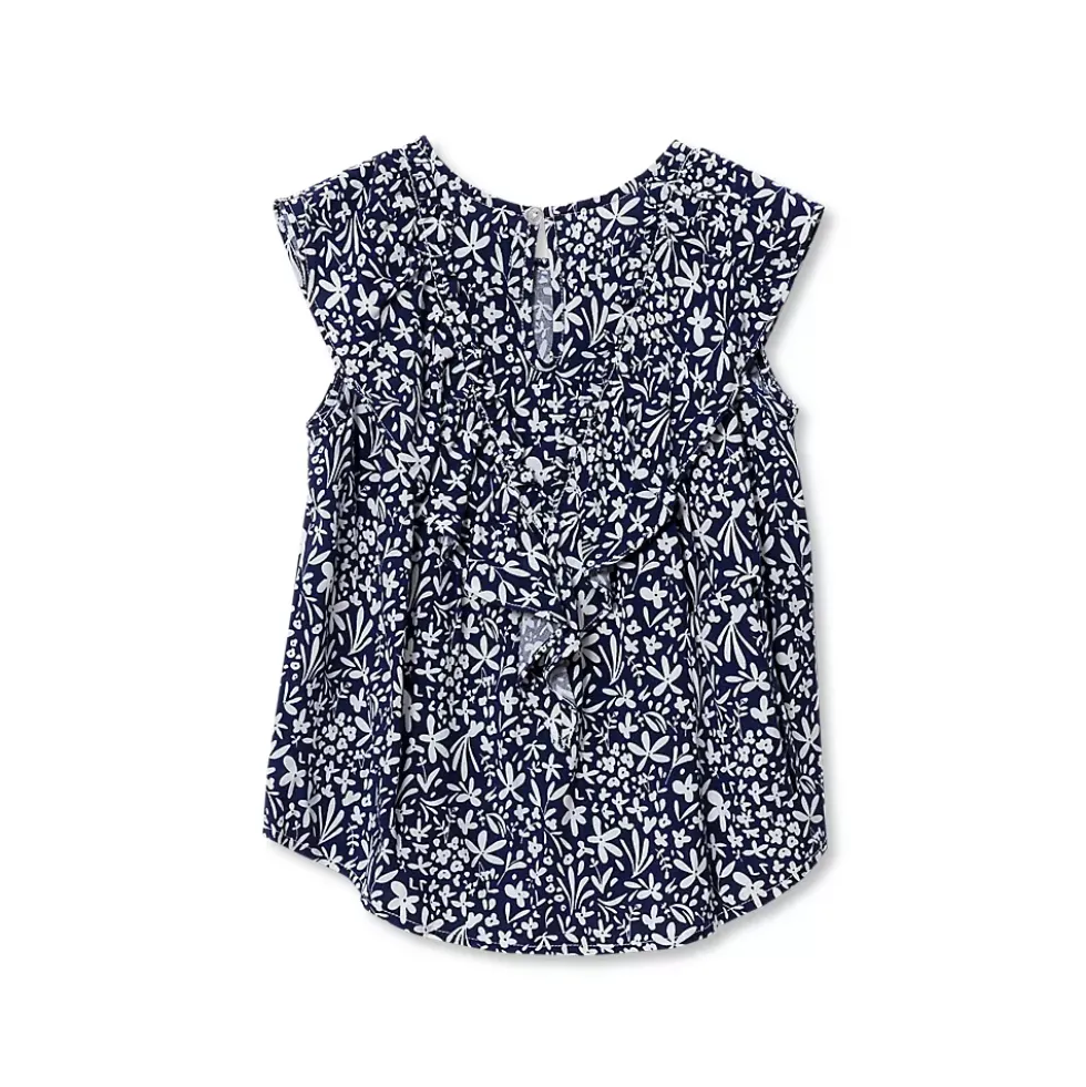 Girls Breezy V-Neck Ruffle Top