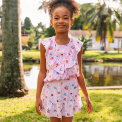Girls Breezy V-Neck Ruffle Top