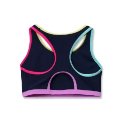 Girls Chlorine Resistant Contrast Racer Back Bikini Top