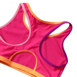 Girls Chlorine Resistant Contrast Racer Back Bikini Top