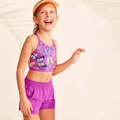 Girls Chlorine Resistant Criss Cross Bikini Top