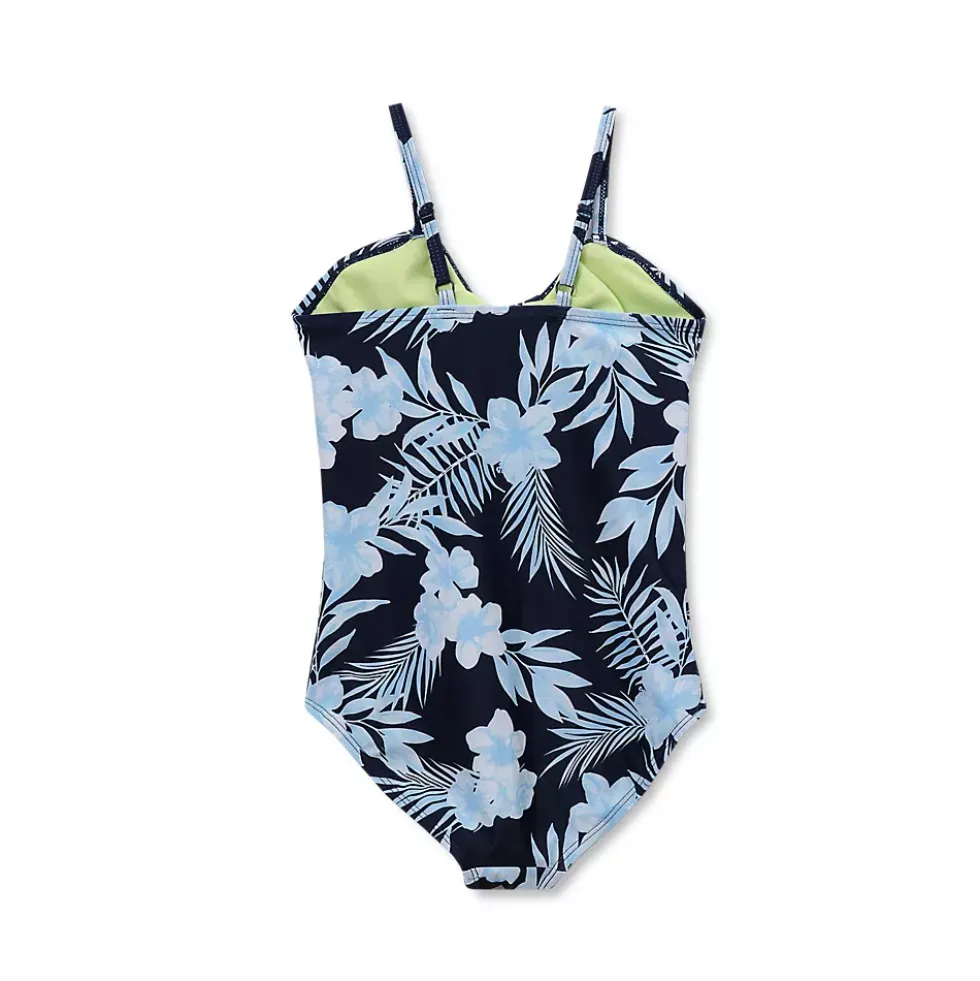 Girls Chlorine Resistant Cutout One Piece Swimsuit