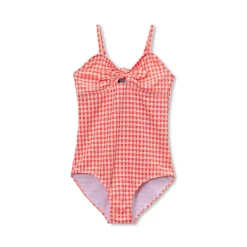 Girls Chlorine Resistant Cutout One Piece Swimsuit