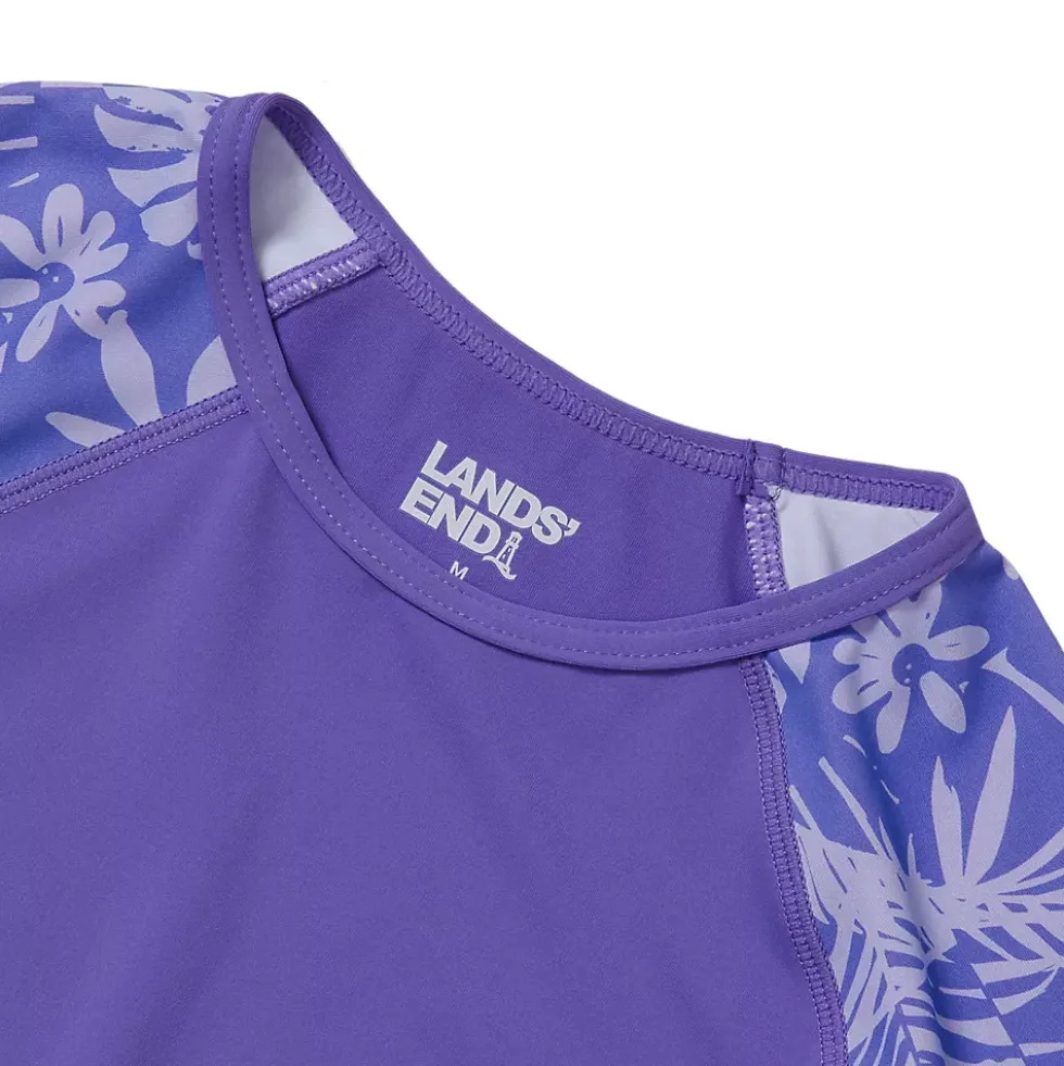 Girls Chlorine Resistant Long Sleeve Rash Guard Bikini 3 Piece Swimsuit Set