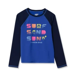 Girls Chlorine Resistant Long Sleeve Crew Neck Rash Guard