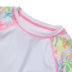 Girls Chlorine Resistant Long Sleeve Crew Neck Rash Guard