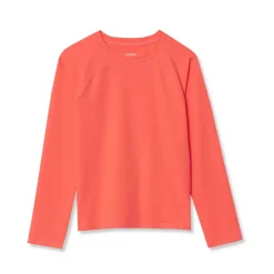 Girls Chlorine Resistant Long Sleeve Crew Neck Rash Guard