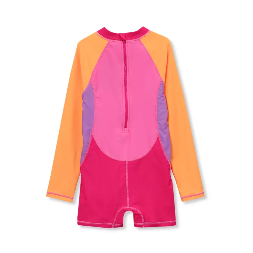 Girls Chlorine Resistant Long Sleeve Surf Bodysuit