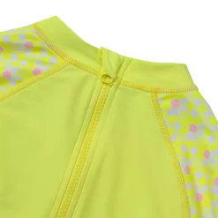 Girls Chlorine Resistant Long Sleeve Ruffle One Piece Swimsuit