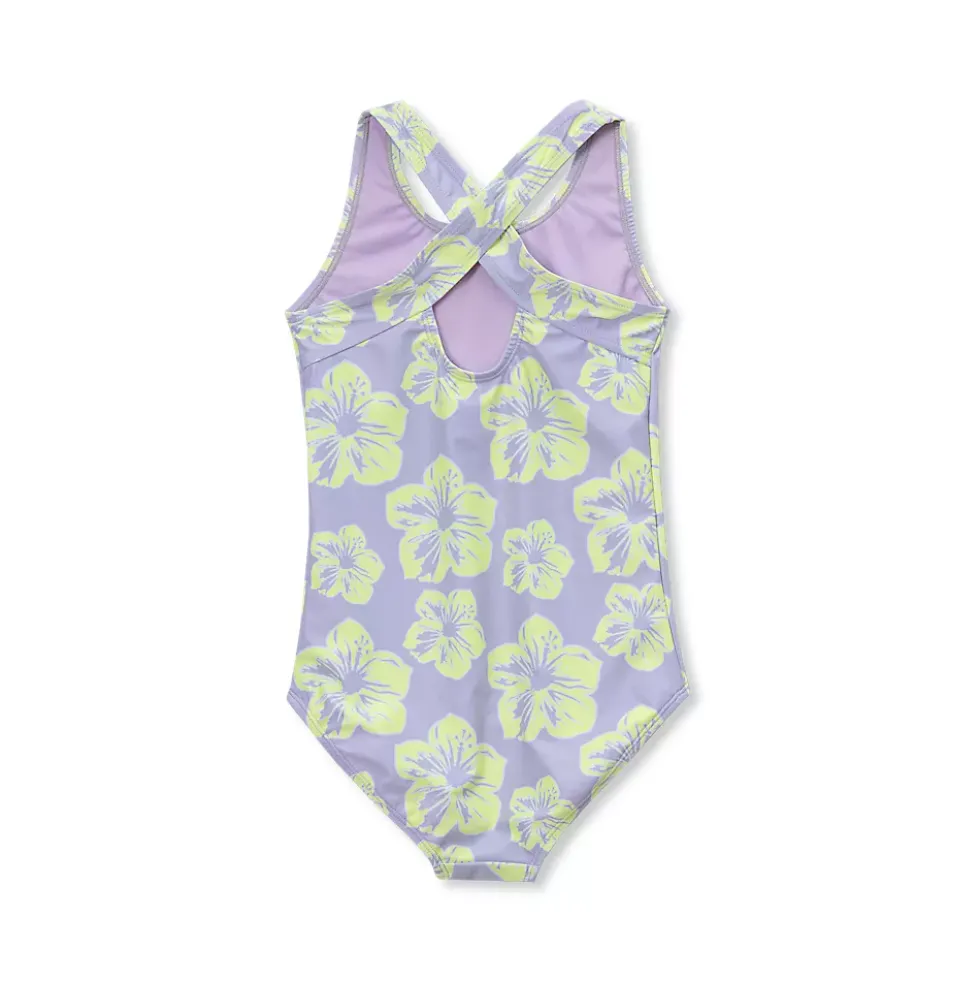 Girls Chlorine Resistant One Piece Swimsuit
